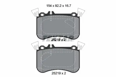 TEXTAR 2521905 Fren Balata Seti Fren Balata Seti A0084203220