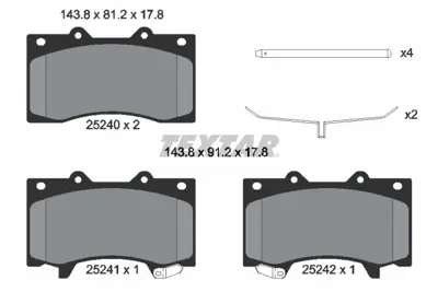 TEXTAR 2524001 Fren Balata Seti Fren Balata Seti D10601LB2B