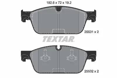 TEXTAR 2553101 Fren Balata Seti Diskli Fren Ml 350 4-Matic - Gle 500 4-Matic - Gls 400 4-Matic A0084200020