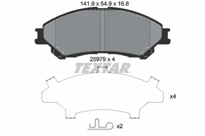 TEXTAR 2597901 Fren Balata Seti Fren Balata Seti 4605B949 5581061M52000