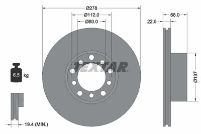 TEXTAR 92020400 Fren Diski Pro  A1264210012