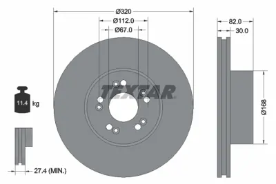 TEXTAR 92056600 Fren Diski Pro  A140421101264