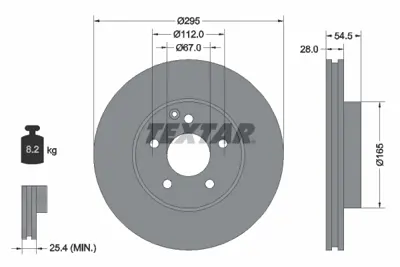 TEXTAR 92115205 Fren Diski Pro  A2214210712