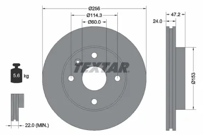 TEXTAR 92133600 Fren Diski Pro  5531185Z10000 96549782