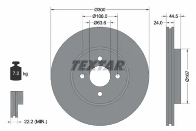 TEXTAR 92139903 Fren Dıskı Ön 4410264