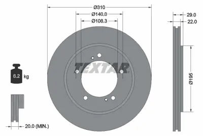 TEXTAR 92170503 Fren Diski Pro  5521165D21000