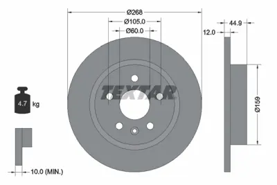 TEXTAR 92205503 Fren Diski Pro  23118283 95527032