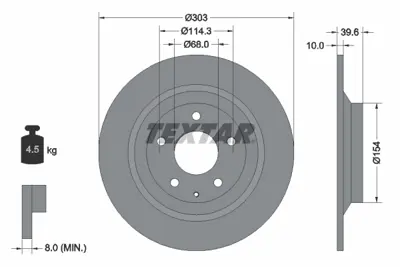 TEXTAR 92242703 Fren Diski Pro  KR1226251