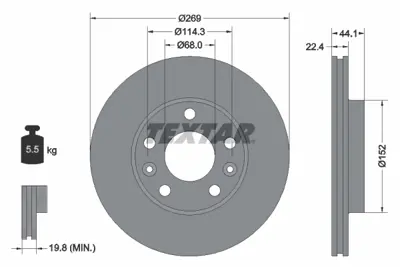 TEXTAR 92272603 Fren Diski Pro  4020600Q1A 402061715R