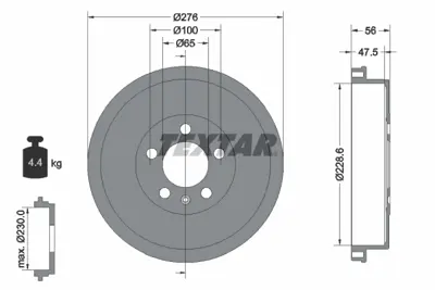 TEXTAR 94044600 Fren Kampanası  6RU609617A