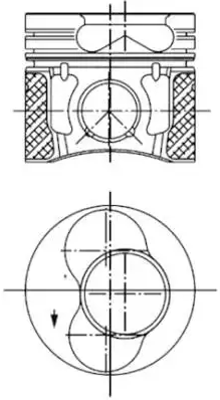 GOETZE 87-72172-STD Piston Segman Vag 79,51mm Std Bjb-Axr-Avb Piston 1