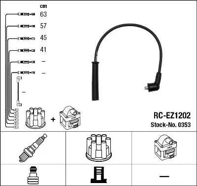 NGK 0353 Rc-Ez1202 Ateşleme Kablosu 