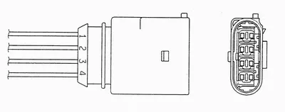 NGK 0474 Oksıjen Sensoru Passat1,6 2,0 (700mm) 6B906265A