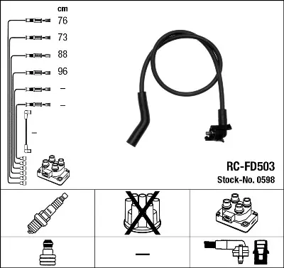 NGK 0598 Bujı Kablosu Seti 