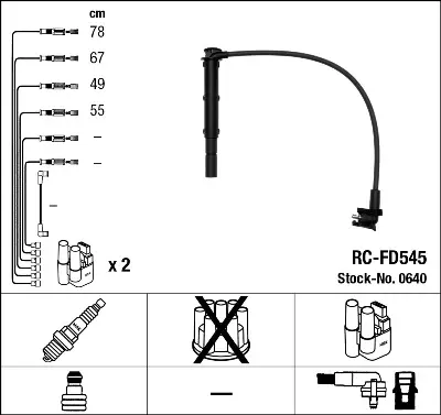 NGK 0640 Bujı Kablosu Seti 89SF12284AE