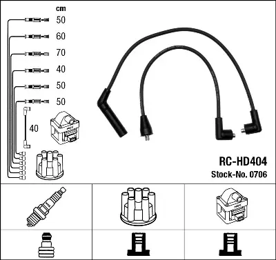 NGK 0706 Bujı Kablosu Seti Hyundaı 2750135B00