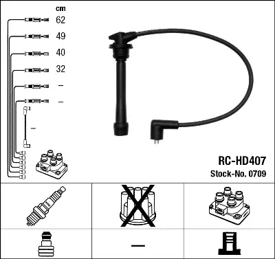 NGK 0709  kablo Seti - Hyundaı/Kıa - 27501-23a00 2750123B70