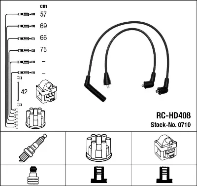 NGK 0710 Bujı Kablosu Seti Hyundaı 2750124B10