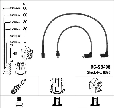 NGK 0896 Ateşleme Kablosu Seti 