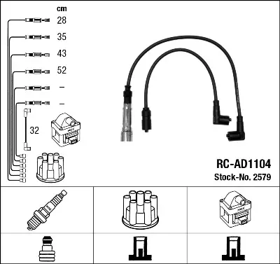 NGK 2579 Ateşleme Kablosu Seti 