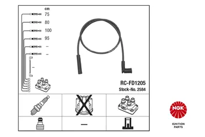 NGK 2584 Bujı Kablosu Takım 1095592