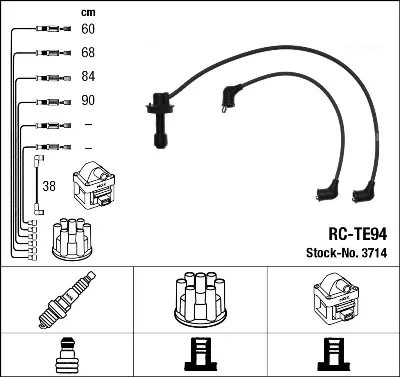 NGK 3714 Rc-Te94 Ateşleme Kablosu 9091921270