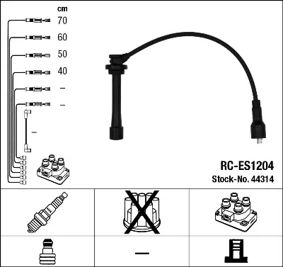 NGK 44314 Rc-Es1204 Ateşleme Kablosu 3370557B21