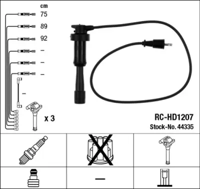 NGK 44335 Bujı Kablosu Seti Hyundaı 2750139A00