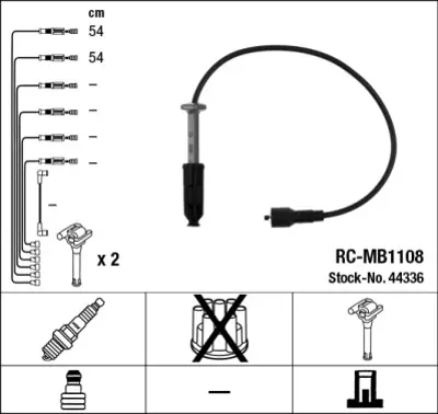 NGK 44336 Bujı Kablo Seti NGK44336