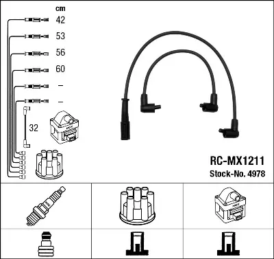 NGK 4978 Rc-Mx1211 Ateşleme Kablosu 