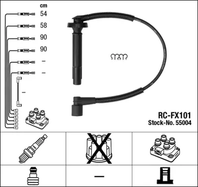 NGK 55004 Rc-Fx101 Kablo 22454AA140