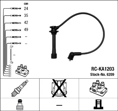 NGK 6209 Bujı Kablosu Seti Hyundaı K30F18140