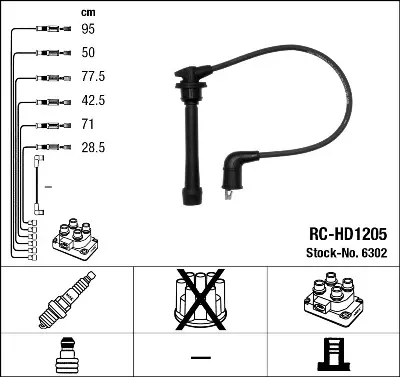 NGK 6302 Bujı Kablosu Seti Hyundaı 2750137B00