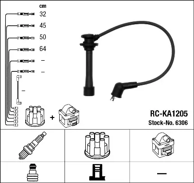 NGK 6306 Bujı Kablosu Seti Hyundaı K9A418140B OK9A418140B