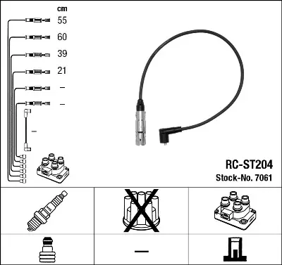 NGK 7061 Ateşleme Kablosu Seti 