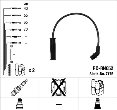 NGK 7175 Bujı Kablosu Megane I Scenıc 1,6ı K7m 7700866923