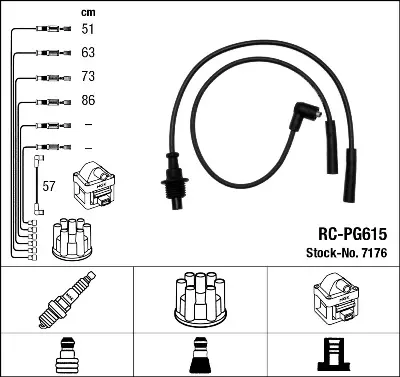 NGK 7176 Bujı Kablosu Seti 5967K9