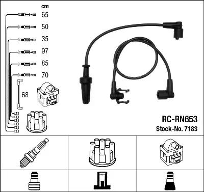 NGK 7183 Bujı Kablosu Seti 7700856896