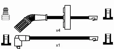 NGK 7201 Bujı Kablosu Seti 60569567