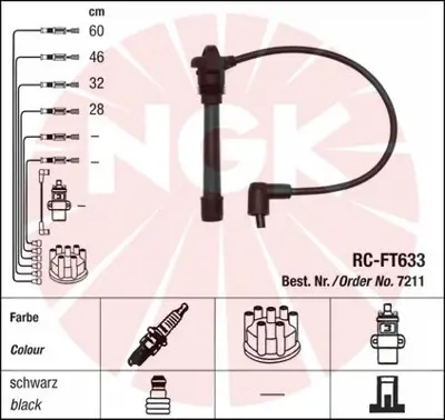 NGK 7211 Bujı Kablo Seti 