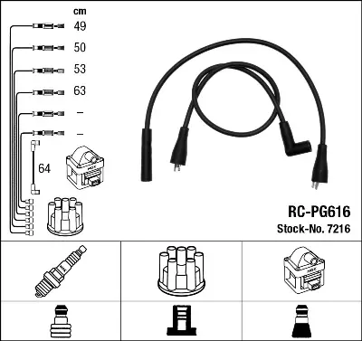 NGK 7216 Ateşleme Kablosu Seti 