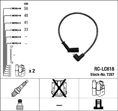 NGK 7287 Bujı Kablosu Seti 7787458