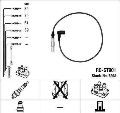 NGK 7303 Bujı Kablosu Rc St901 30905430R