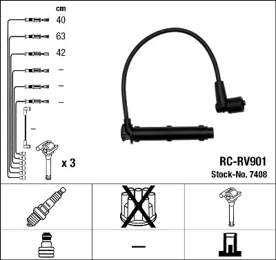 NGK 7408 Rc-Rv901 Ateşleme Kablosu NGC104250