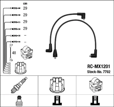 NGK 7702 Rc-Mx1201 Ateşleme Kablosu 