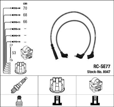 NGK 8047 Rc-Se77 Ateşleme Kablosu 3370086020