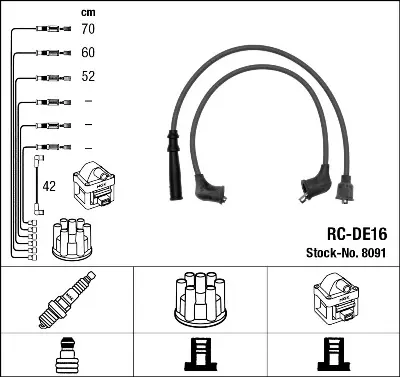 NGK 8091 Rc-De16 Ateşleme Kablosu 1990187295000