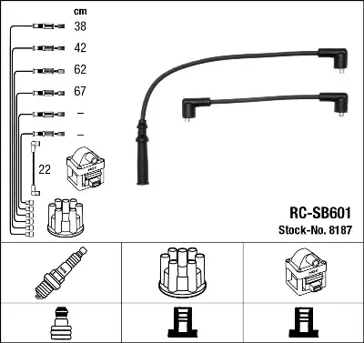 NGK 8187 Bujı Kablosu Seti 9337346