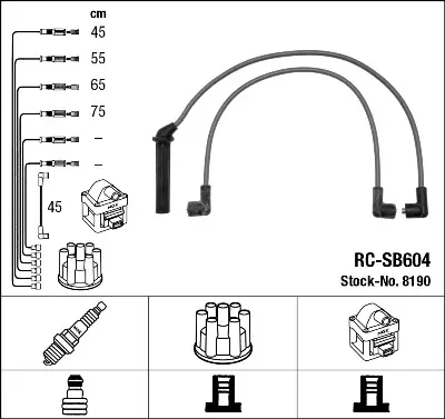 NGK 8190 Ateşleme Kablosu Seti 8817520