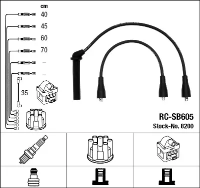 NGK 8200 Bujı Kablosu Seti 8817520